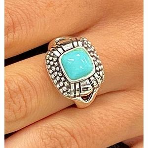 Sevil 925 Sterling Howlite Ring, Sz 7
